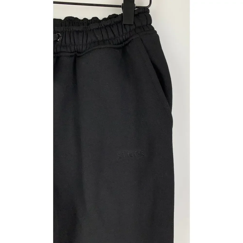 Ethos Oversized Sweatpants Womens Small Black New Athleisure Joggers Loungewear